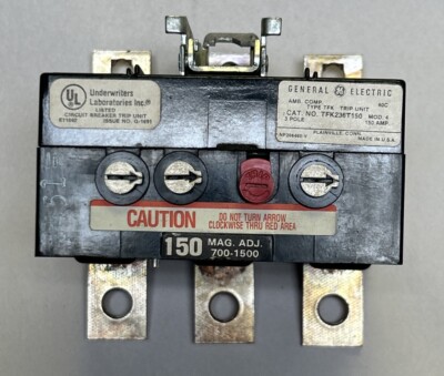 GENERAL ELECTRIC,TFK236T150,TRIP UNIT 150AMP 600VAC