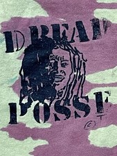 Vtg 90s Bob Marley Tie Dye Band T Shirt Medium Reggae Single Stitch Original Art