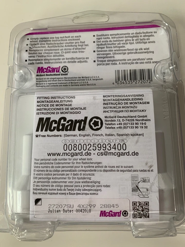 McGard 27207SU Standard Locking Wheel Nuts M12 X 1.5 - Image 2 of 2
