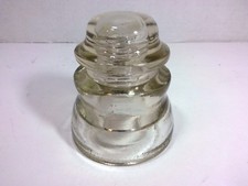 Vintage ARMSTRONG's DP-1 Glass Electrical Insulator (Clear, Made in USA)