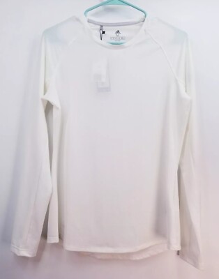 ADIDAS GOLF Womens Long Sleeve Baselayer Shirt, Womens Sz M, White, NEW, NH3136