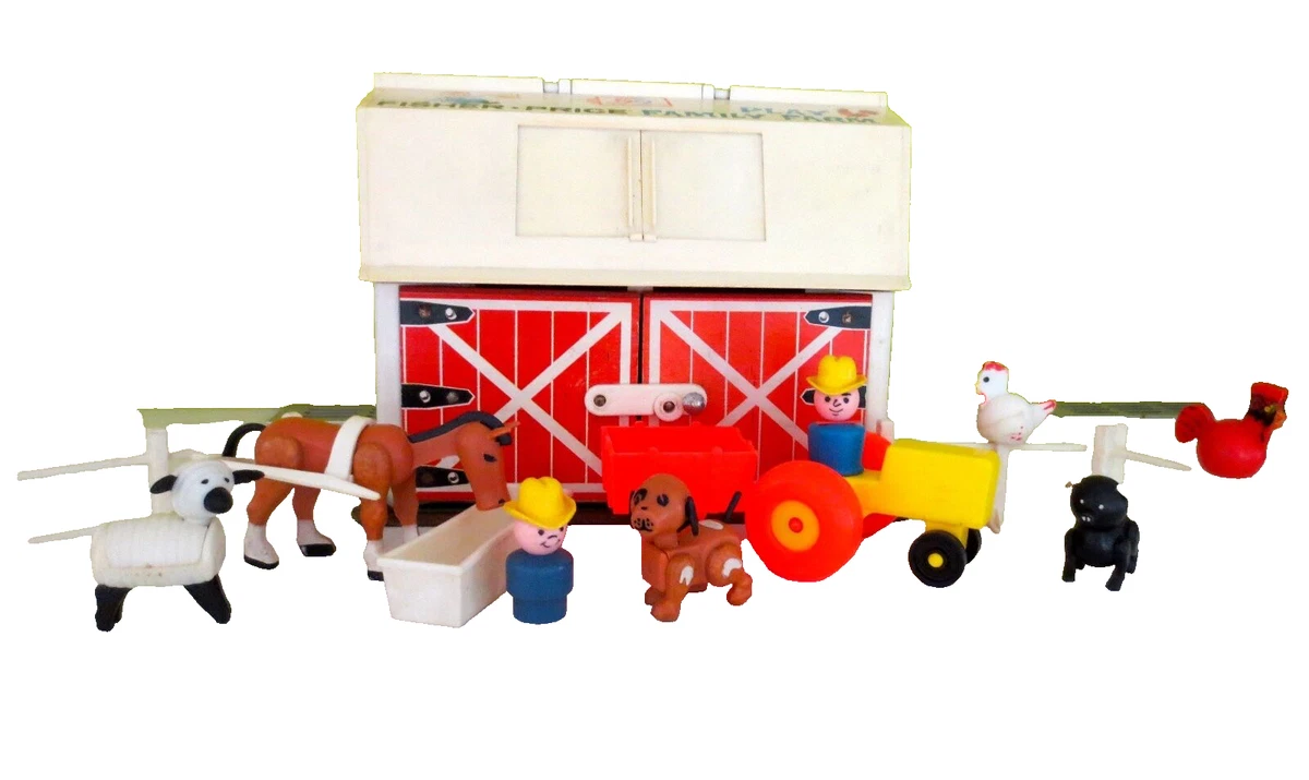 Vintage Fisher Price Little People Play Family Farm Set Animals and Figures