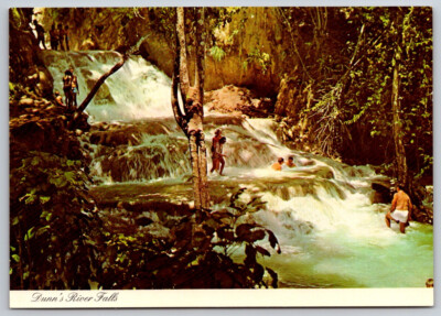 Dunn's River Falls Ocho Rios Jamaica Postcard Chrome