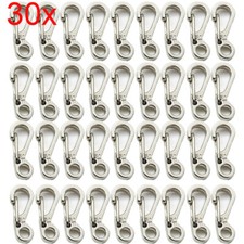 30x Mini Heavy Carabiner Snap Hook Clip Key Chain Aluminum Outdoor Camping Sil