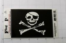 Jolly Roger Flag Decal Sticker Auto Pirate Jack Rackham Skull Crossbones
