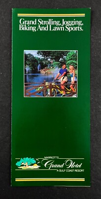 1990s Point Clear AL Marriott Grand Hotel Biking Lawn Sports Vtg Travel Brochure
