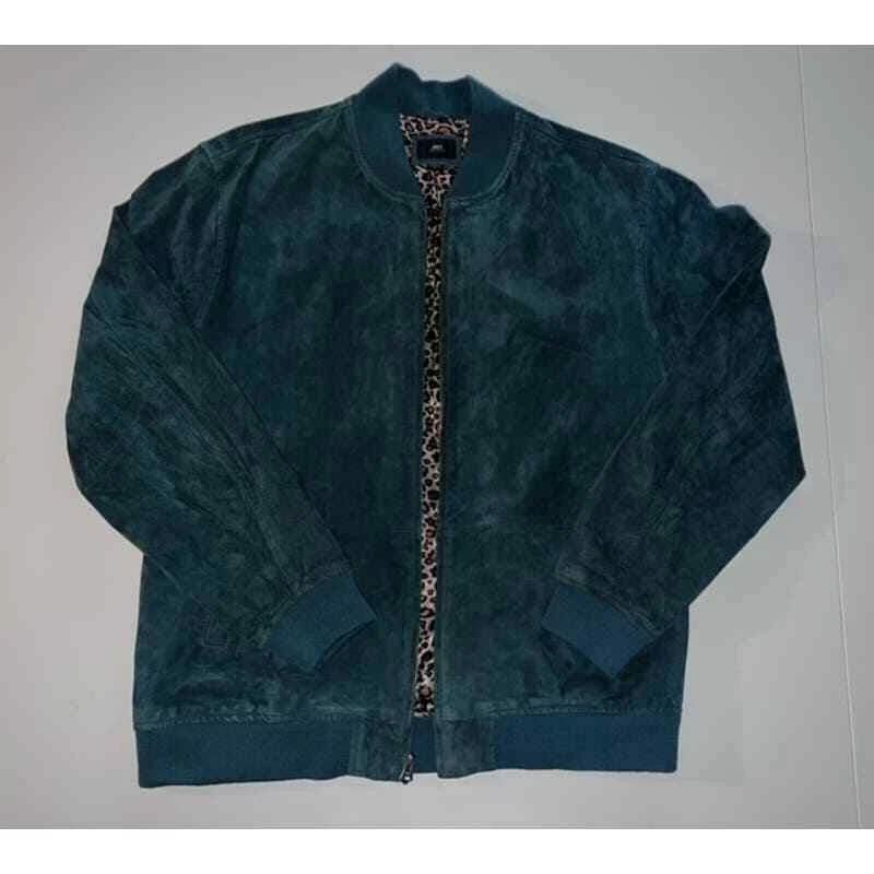 OBEY Green Suede Jacket - Large - Image 2 of 4