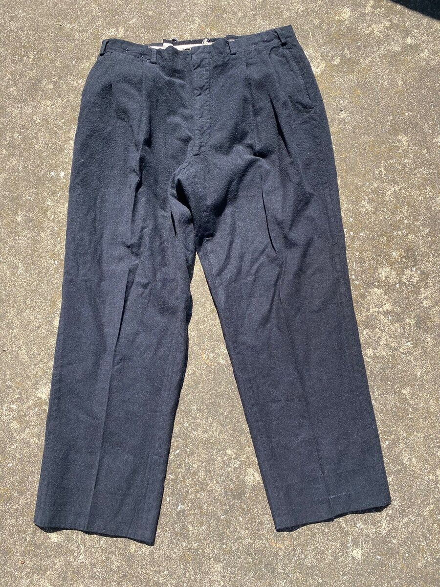 Vintage 30s 40s Salt And Pepper Black Wool Work Pants Vintage 30s 40s Salt And Pepper Black Wool Work Pants