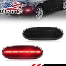 Smoked Red LED Rear Side Marker Reflectors Lights For 2006-2008 Mazda MX-5 Miata