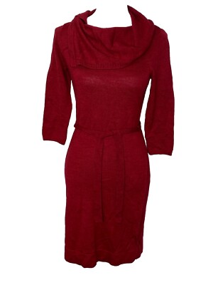 knee length dresses for ladies Blue Long Sleeve Cowl Neck Knit Mini Dress with Ruffle main image 0