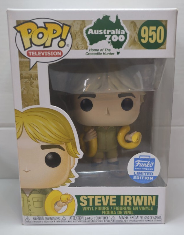 Funko Pop! Australia Zoo: Steve Irwin #950 Funko Shop Exclusive With Protector
