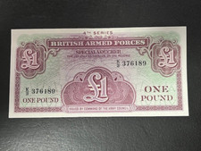 4th Series BRITISH ARMED FORCES One Pound SPECIAL VOUCHER **Crisp**