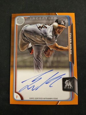 2015 Bowman Inception Tyler Kolek Orange Auto SN 12/25 RC Miami Marlins *BCGUYS*