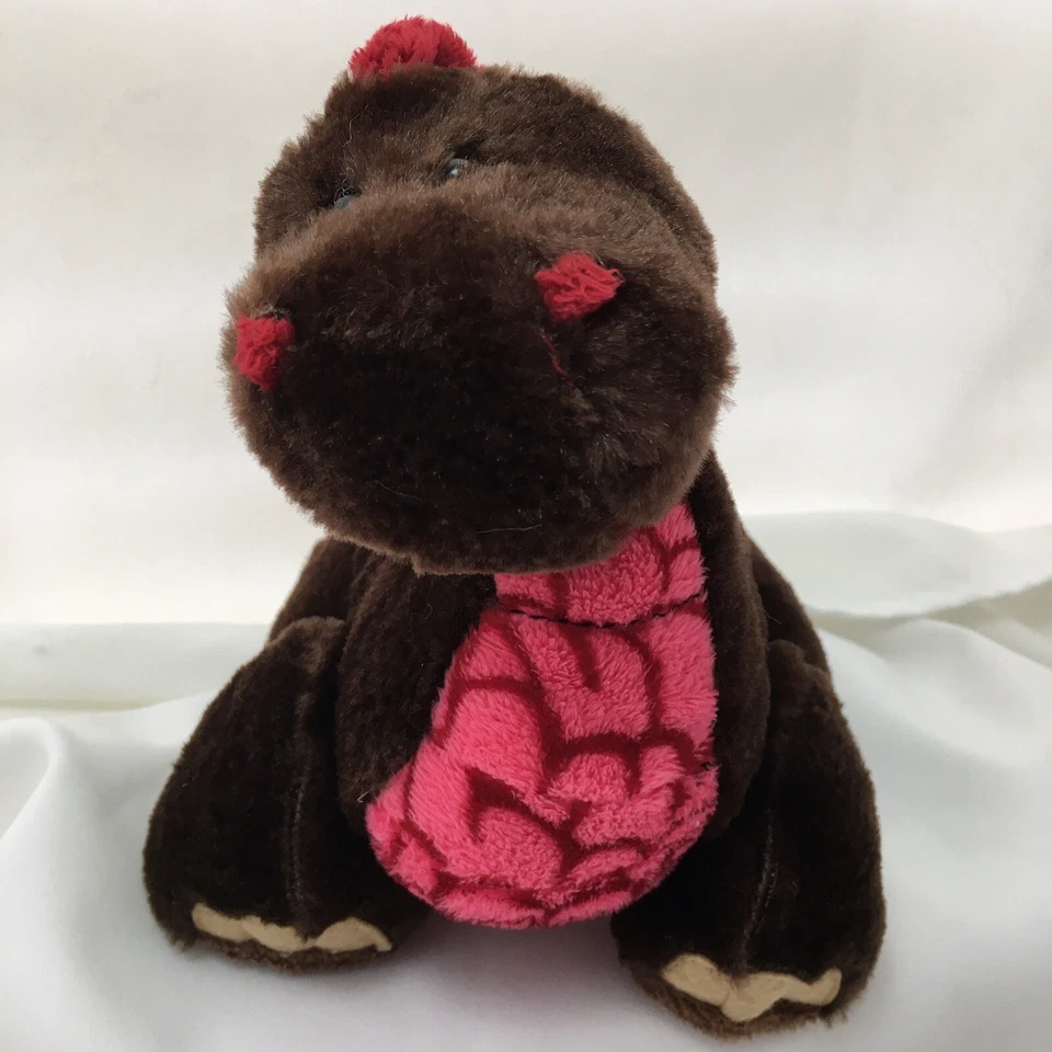 Webkinz Cocoa Dinosaur Dino Brown Red Pink HM338 Ganz Plush 9" Toy Lovey No Code - Image 3 of 4