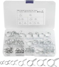 70 PCS Double Wire Fuel Line Hose Tube Spring Clips Clamp Assortment Kit Hose
