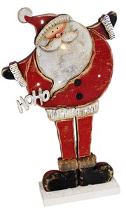 Babbo Natale Ho Ho Ho.Merry Ho Ho Ho Light Up Led In Legno Babbo Natale Babbo Natale In Piedi Decorazione Ebay