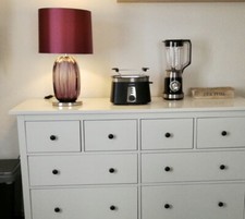 Hockerleuchte, Lampe, Nachtlicht , Hotellampe, Vasenlampe, Glaslampe NEU/ OVP