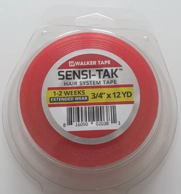 Walker Tape Sensi-Tak Hair System Tape 12 Yards x 3/4' Inch Red Tape New