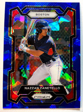 Nazzan Zanetello 2024 Prizm Blue Cracked Ice #151 Boston Red Sox