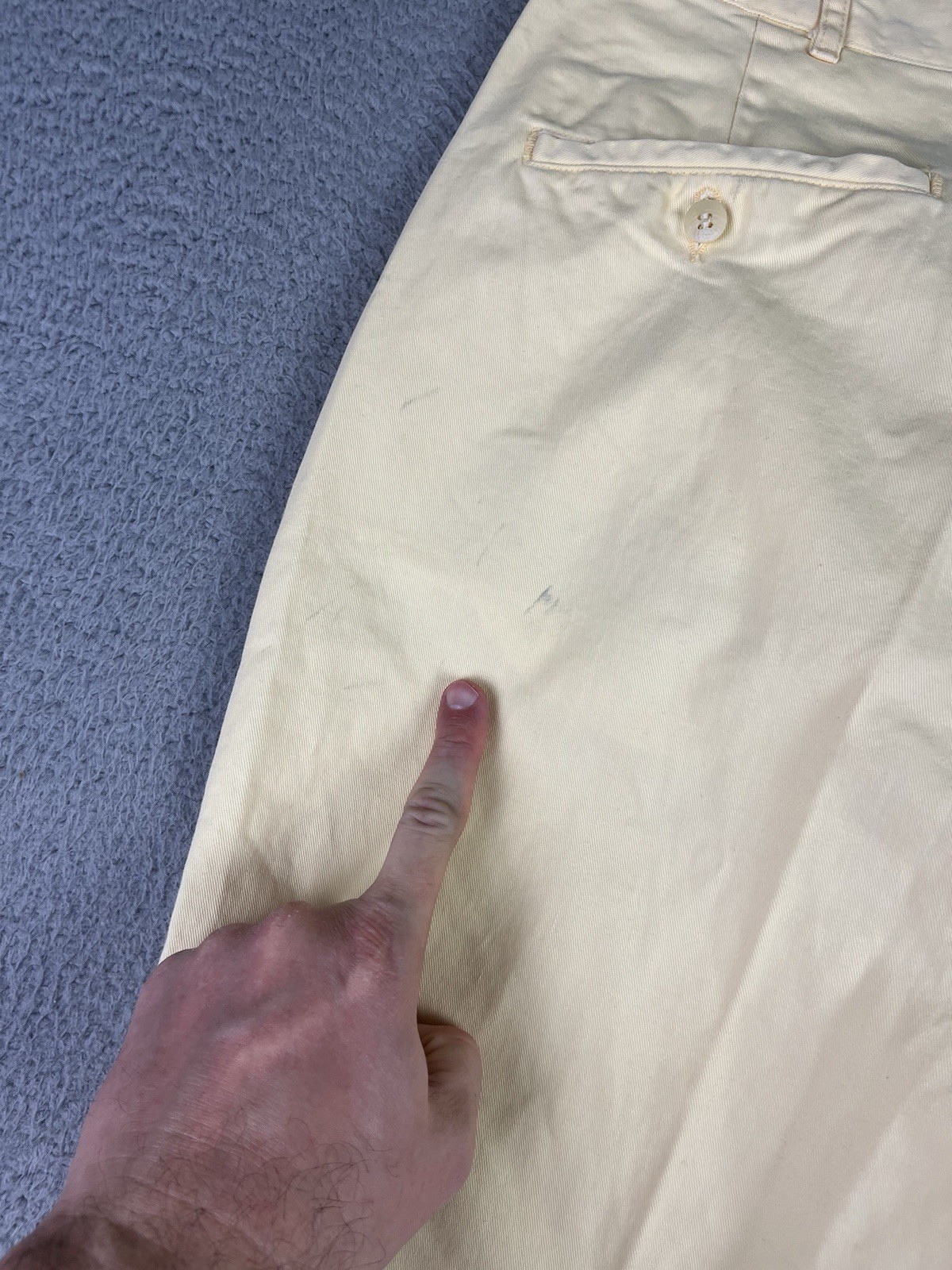 Vintage Polo Ralph Lauren Pant Men 33x29 Yellow Pleated Cotton Twill Made in USA thumbnail 18