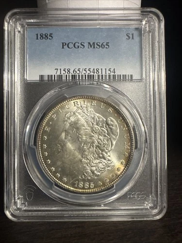 1885 Morgan Silver Dollar PCGS MS-65 TONING!