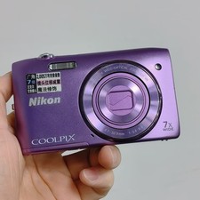 Nikon COOLPIX S3500 Purple 20.0MP Digital Camera w/Battery charge -100 working