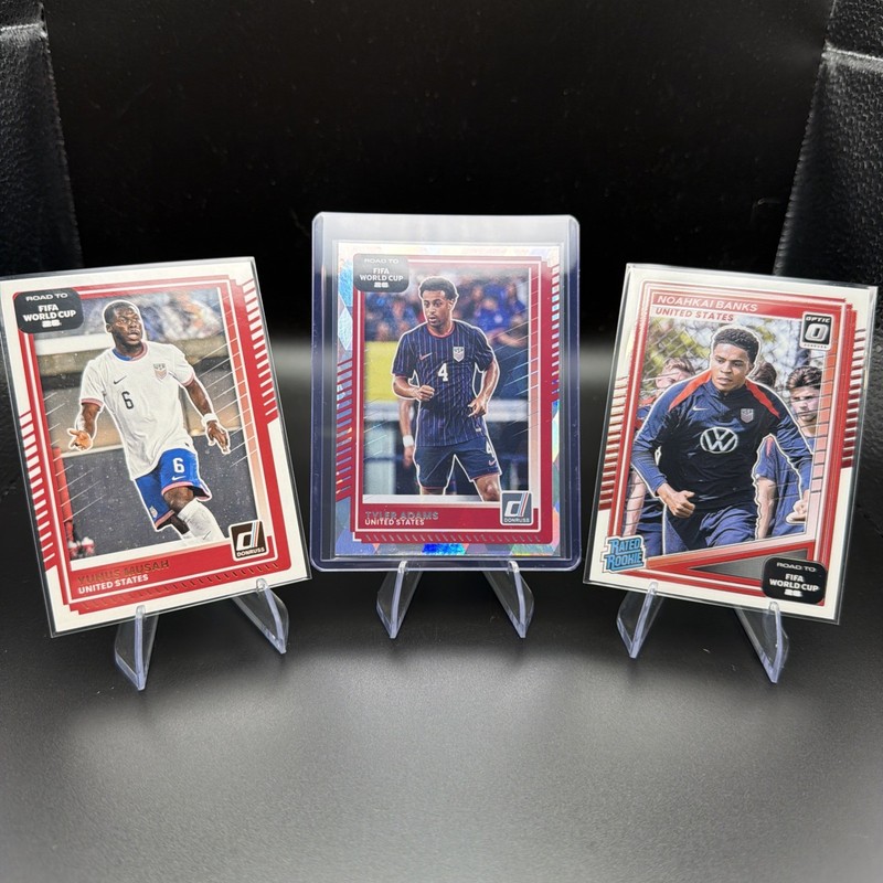 2025-26 Donruss FIFA Road to World Cup 26 Card Lot Of 3 US Adams Musah Banks