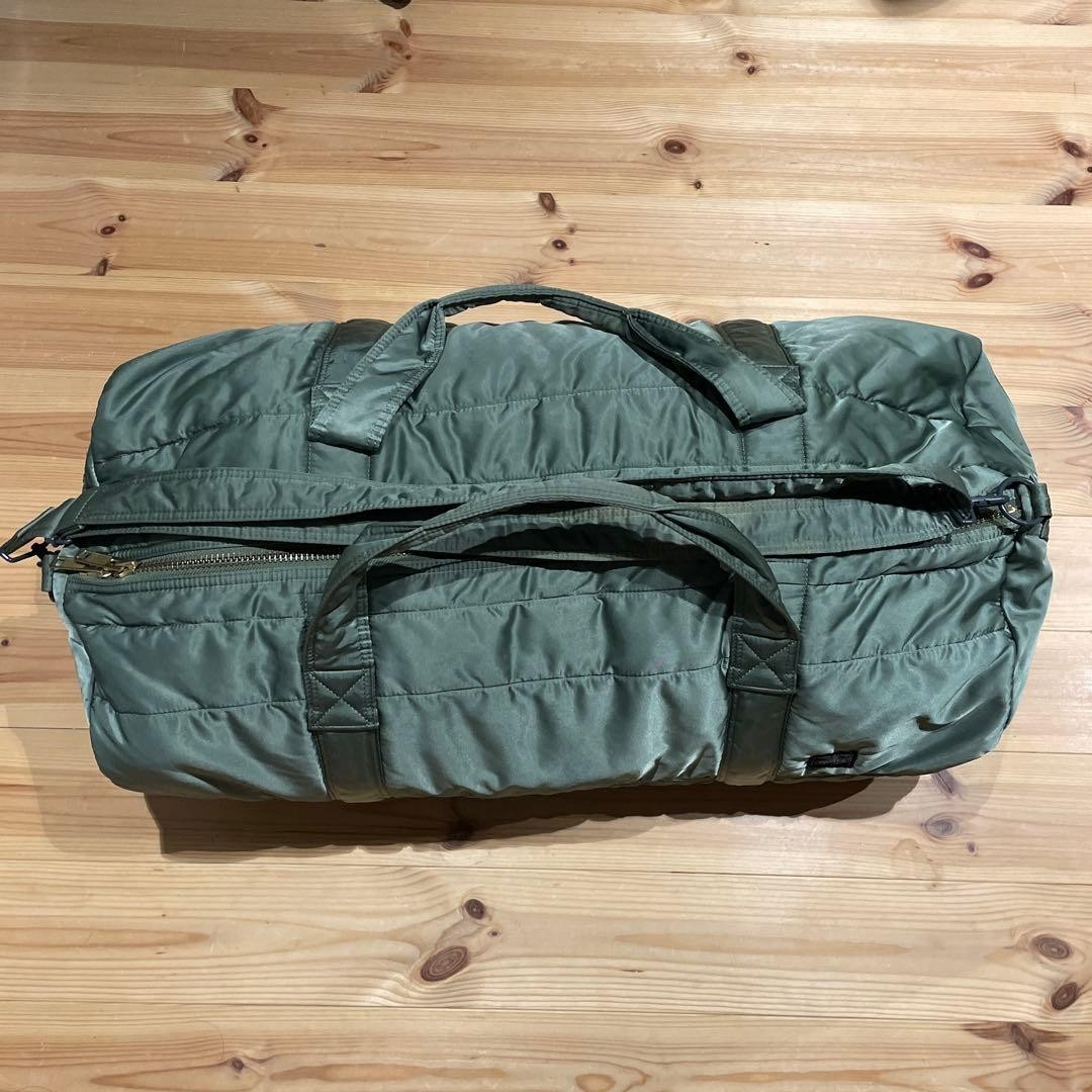 PORTER TANKER Duffle Bag 2Way Boston Bag Khaki Sage Green 65cm