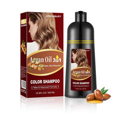 3-IN-1 Shampoo Para Cubrir Canas Cabello casta o Hierbas Naturales Brillo 500ml