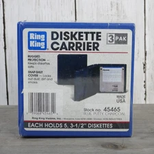 Ring King Diskette Carrier Case Storage for 3.5" Floppy Disk Holds 5 per 45465