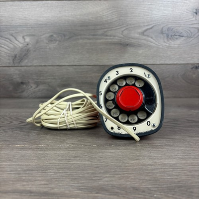 #ad Rare Vintage Ericofon Cobra 1956 Rotary Dial Telephone Red North Electric Co OH $67.99