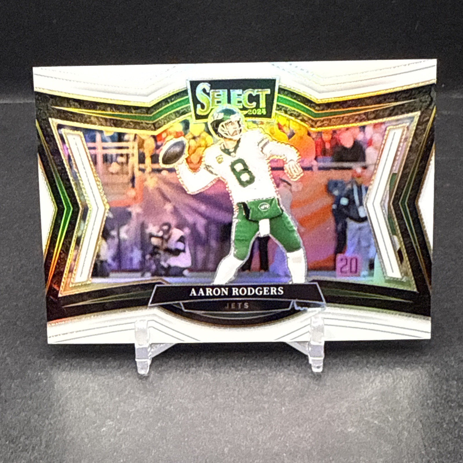 2024 Panini Select Aaron Rodgers #462 Field Level White Prizm SP 15/35 Jets BS5