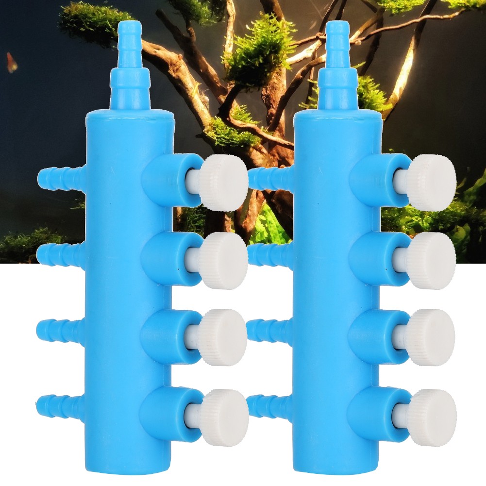2pcs Fish Tank Air Splitter Air Pipe Distributor Aquarium Oxygen Pump Adapter