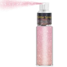 Hair and Body Glitter Spray, Holographic Glitter Highlighter Powder 03 Pink 