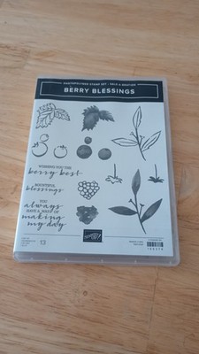 Stampin' up! Berry Blessings Photopolymer Stamp set .Sale-A-Bration Used