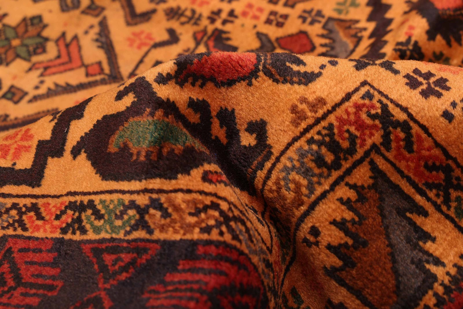 Traditional Vintage Hand-Knotted Oriental Carpet 3'4" x 6'0" Wool Area Rug