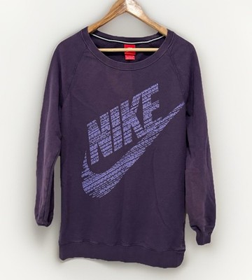 Vintage Y2K 90s Plum Purple Nike Womens Sweater Orange Tag