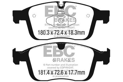 DPX2296 Ebc Ultimax Front Brake Pad Set Fits Volvo Xc60