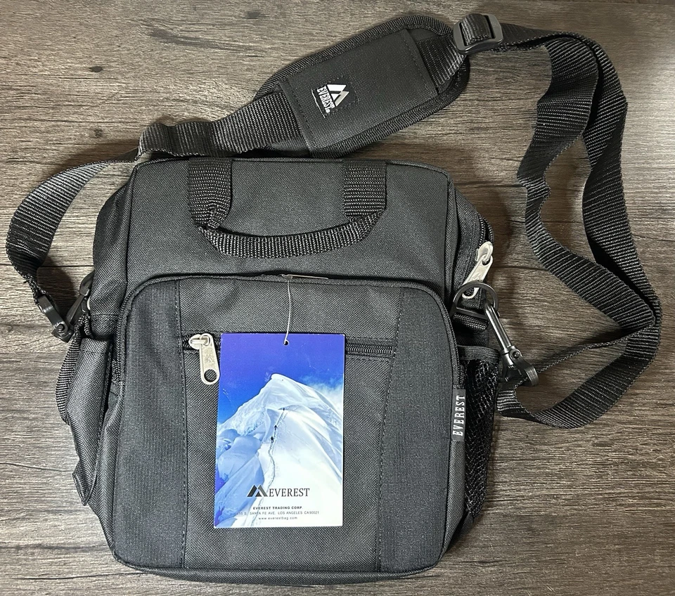 Everest Deluxe Black Unisex Utility Bag Multiple Pockets - One Size - Image 2 of 4