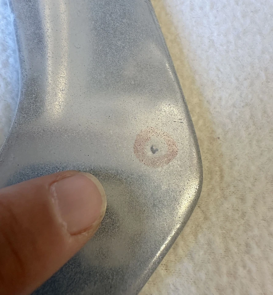 1964 Plymouth B Body LH Drivers Side Fender Headlight Surround Molding Fury Belv - Image 4 of 4