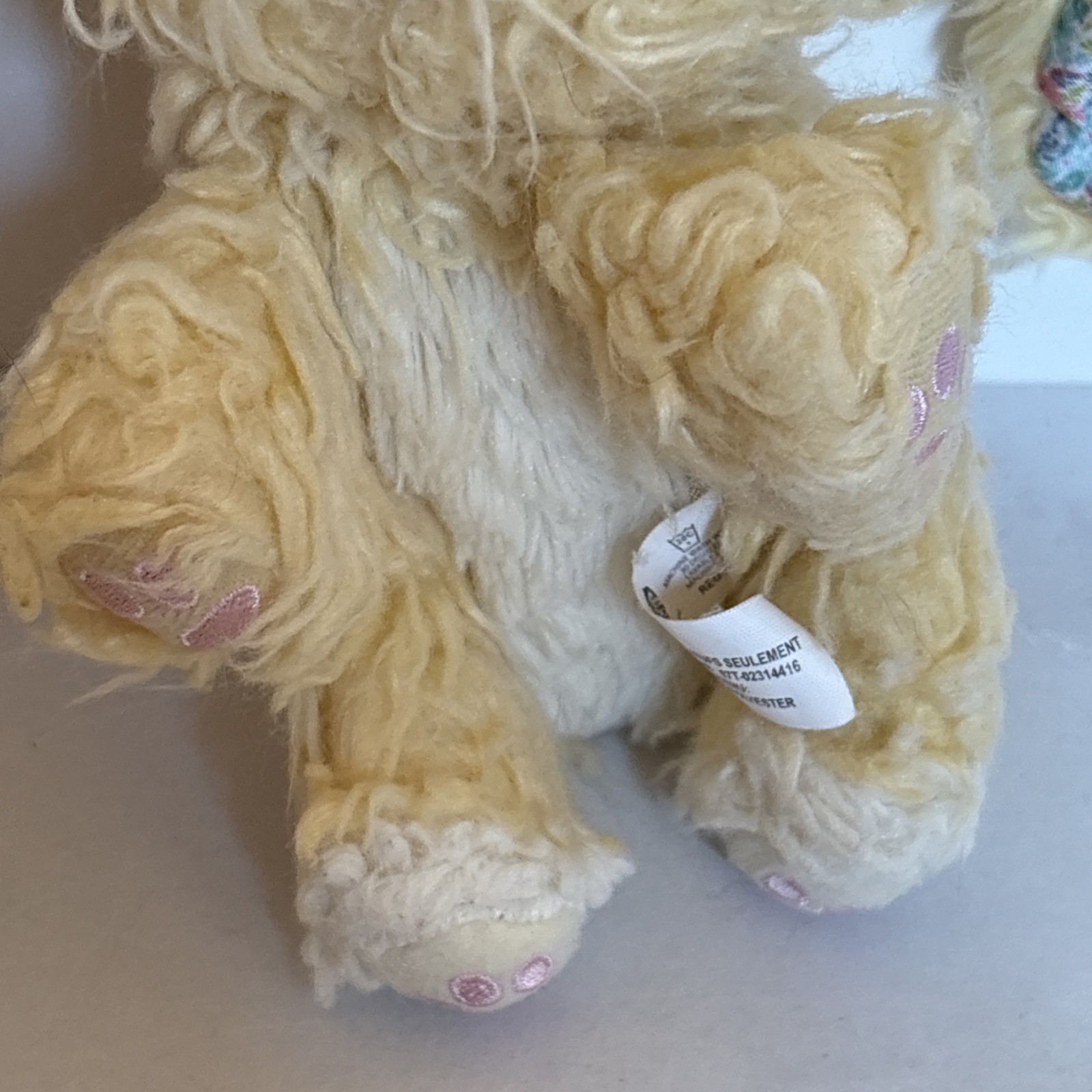 Scruff a Luvs 8" Blossom BUNNY RABBIT Yellow Blue Floral Plush Stuffed Animal