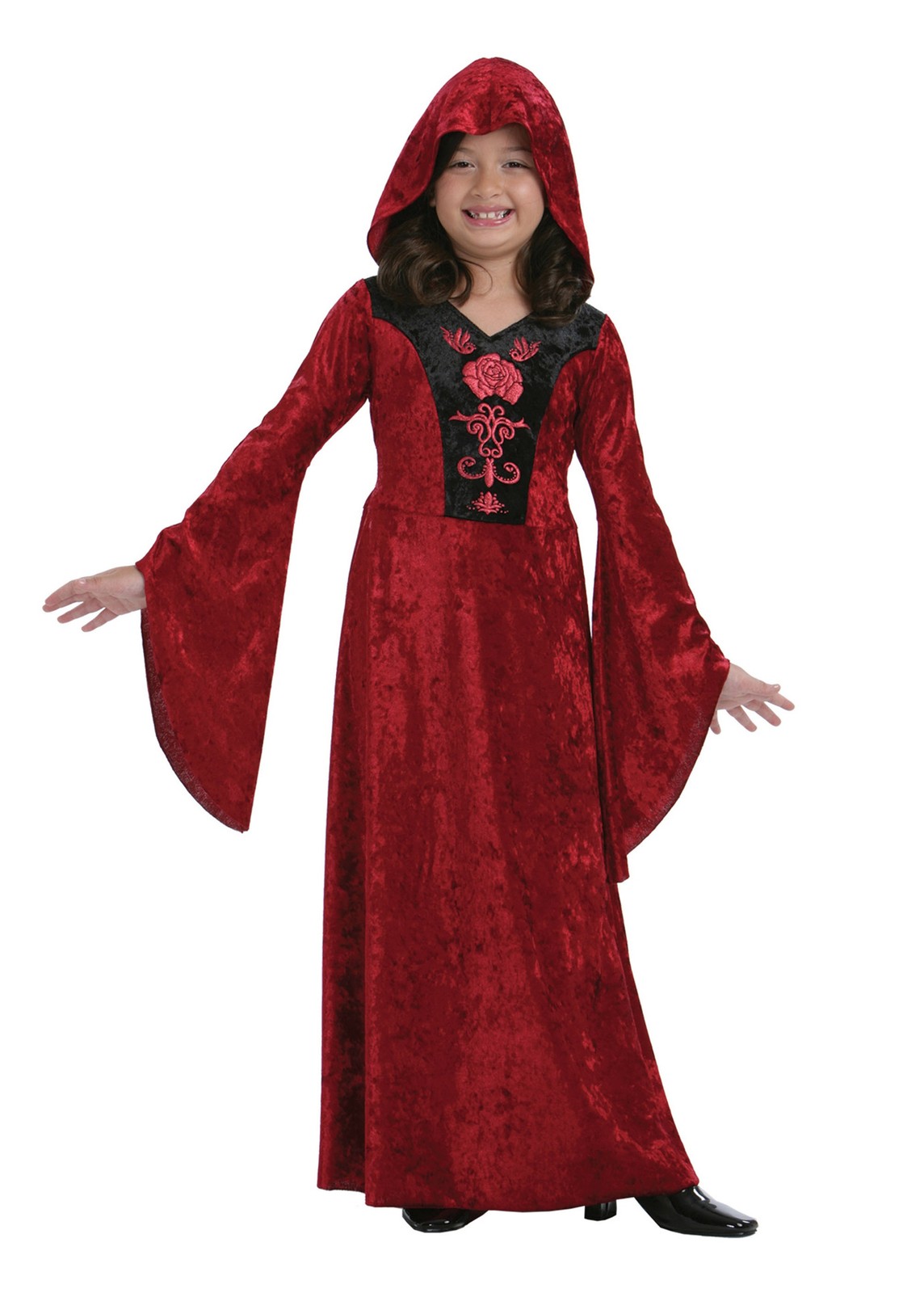 Childs Gothic Vampiress Halloween Fancy Dress Costume Age 7-9 Years