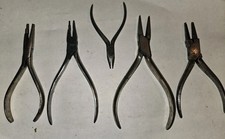 5 Vintage Watchmake Jewelers Bending Crimping Bezel Wire Bending Pliers Tool