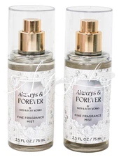 Bath & Body Works Always & Forever Fragrance Mist Body Spray 2.5 oz 2pc Travel