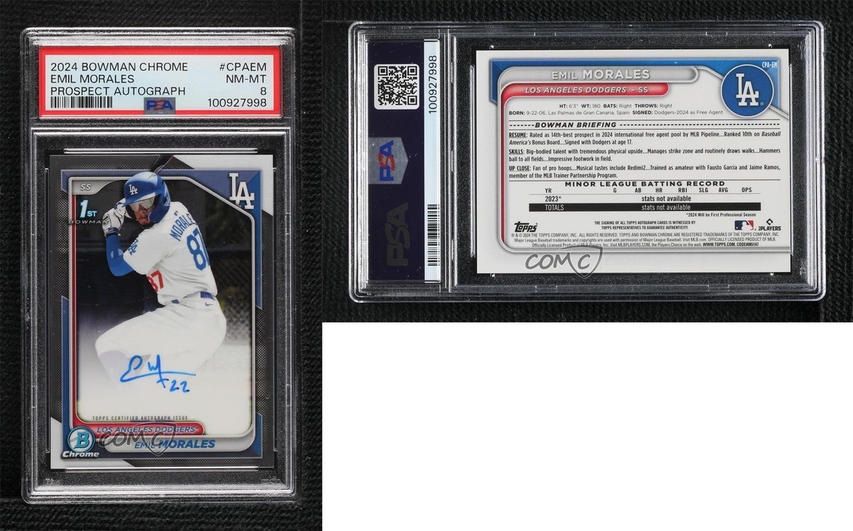 2024 Bowman Chrome - Prospect Autographs Emil Morales #CPA 2024 Bowman Chrome - Prospect Autographs Emil Morales #CPA