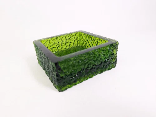 Vintage Studio Bark Glass Dish like Davidsons Brama Luna   Whitefriars Baxter