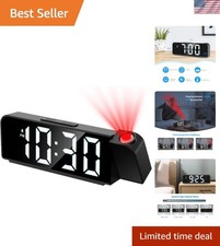 Projection Alarm Clock for Bedroom Ceiling, Projection Clock with 7.9" Large ...