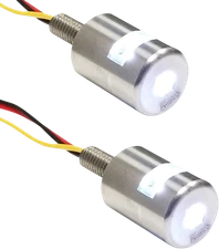 K & S [25-9186] Three-Beam License Plate Bolt Lights White Run,Turn,Brake