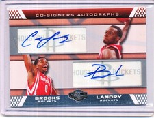 2007/08 TOPPS CO/SIGNERS AARON BROOKS & CARL LANDRY DUAL AUTOGRAPH