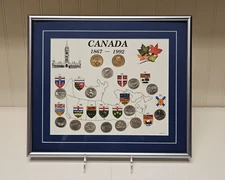 Canada 1867–1992 Commemorative Coin Set Framed Display